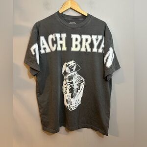 Zach Bryan Burn Burn Burn Tour Graphic Tee Shirt Gray Size Large